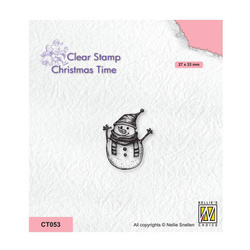 NELLIE'S Transparent Stempel Motivstempel Clear Stamp - Snowman  Schneemann CT053
